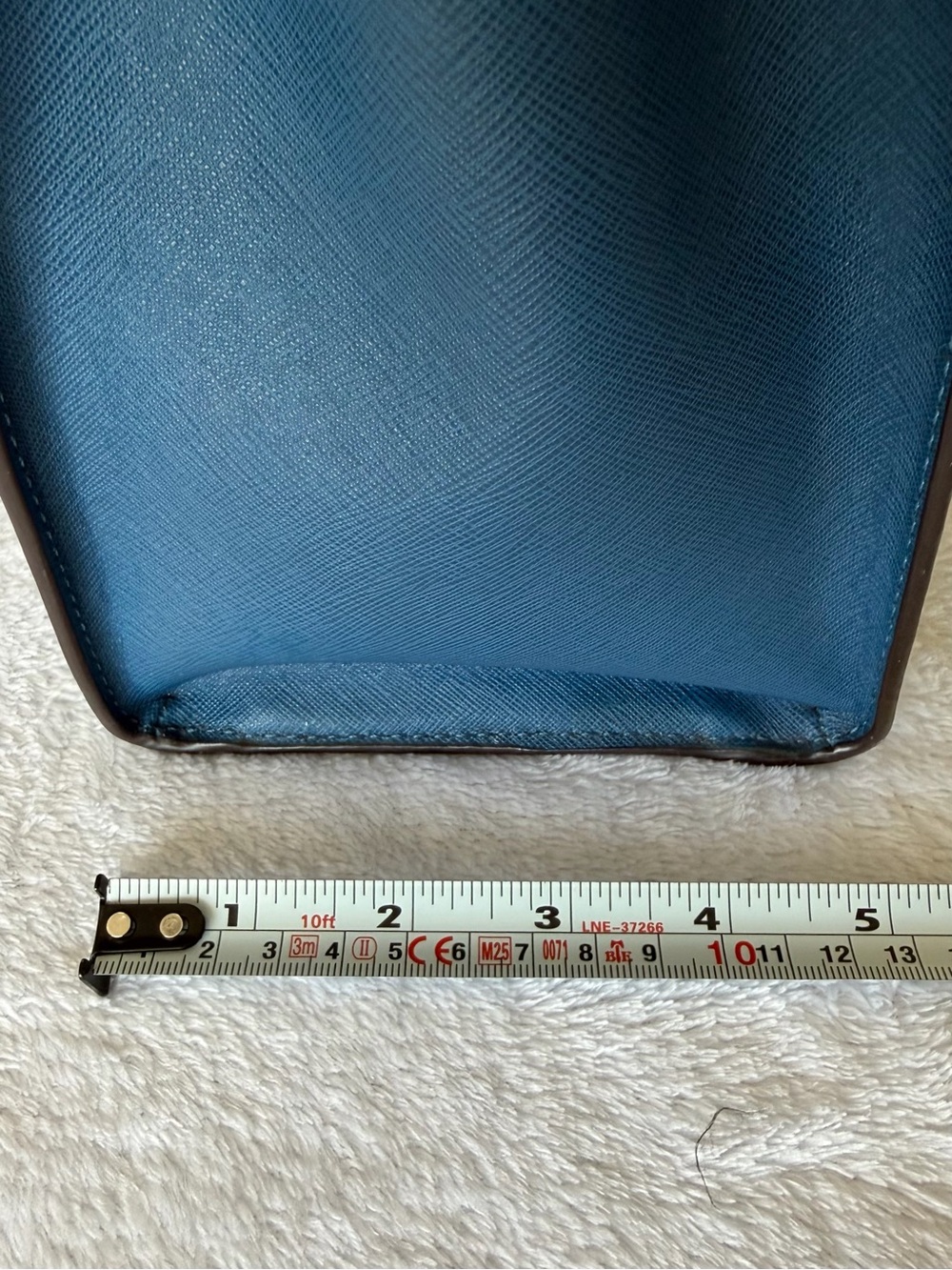 SOLD Michael Kors Dillon Satchel Steel Blue Leather Medium EW Tote Bag MK - Picture 11 of 13